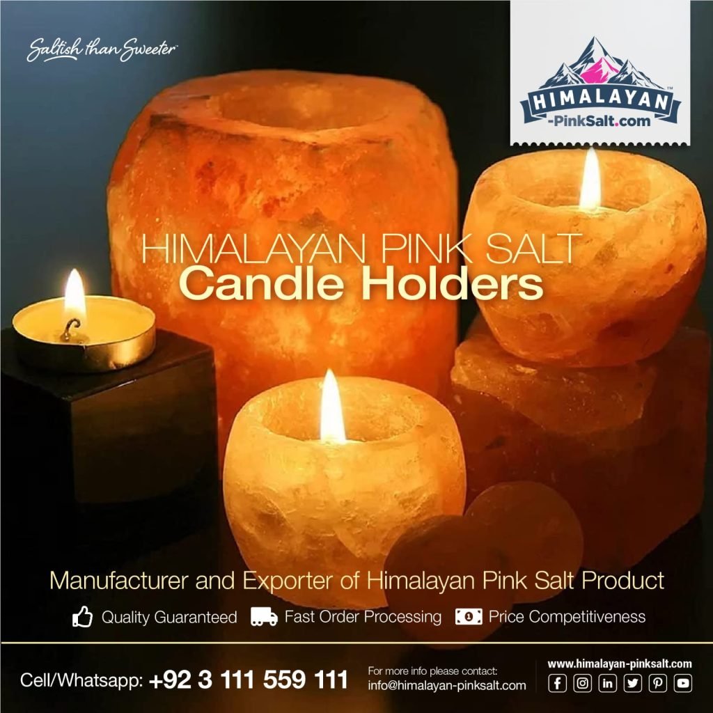 Himalayan Pink Salt Candle Holders