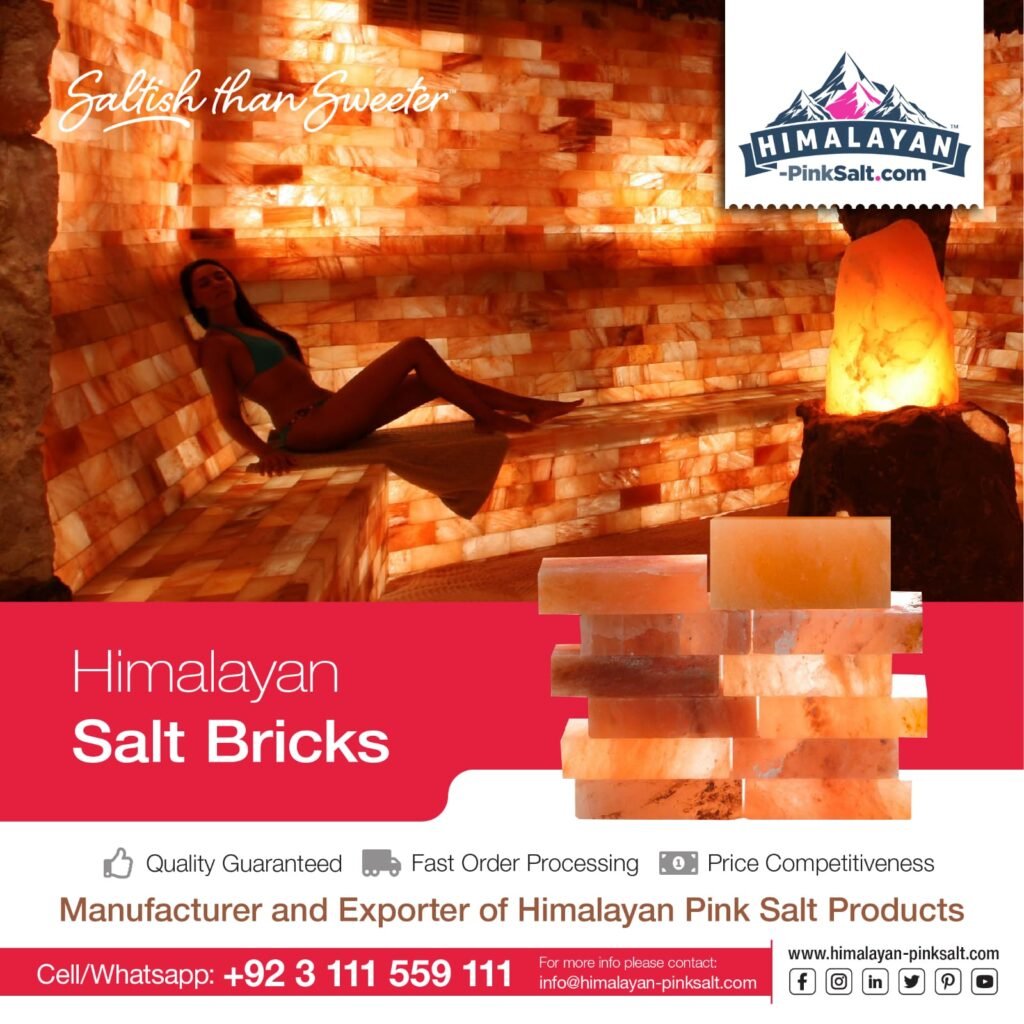Himalayan Pink Salt Sauna Tiles/Bricks